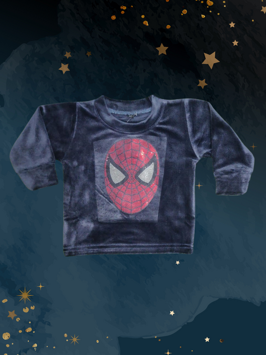 Spiderman Velvet Marvel Midnight Blue Night Suit (unisex)