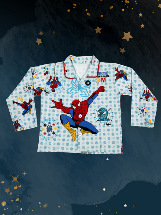 Spidey Dreams Night Suit Set For Boys