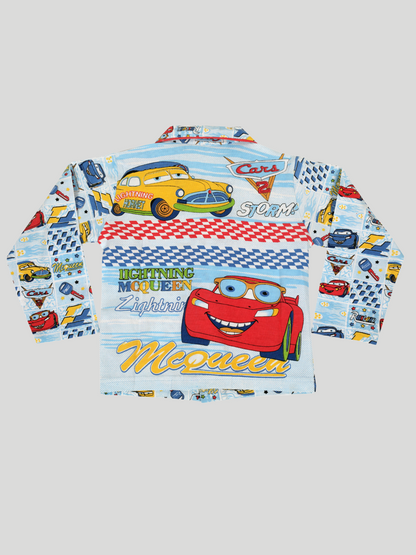 Zooming Cars Cartoon Night Suit Set For Boys